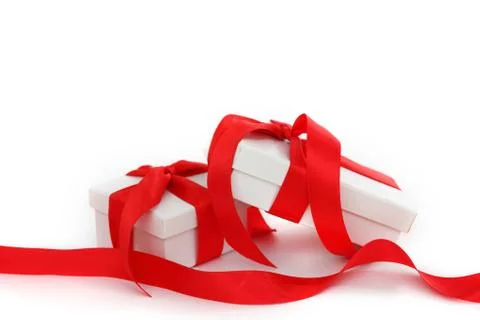 White gift Stock Photos