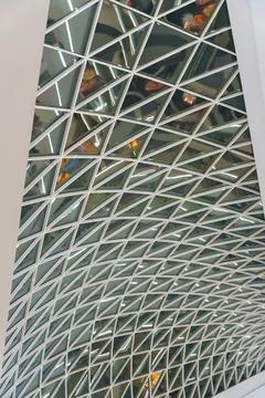 White glass ceiling background. Interior design Foto stock