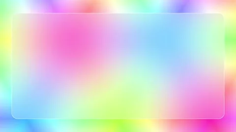 White glass frame rectangular shape with shining effects on colorful background 스톡 동영상 196040769