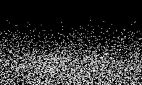 White glitter particles on black background. Sparkling dust overlay for fes.. Stock Illustration
