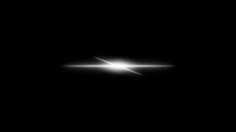 White Glitter Sparkle Star Animation on Black Background   Bright Lens Flare 库存影片 343637379