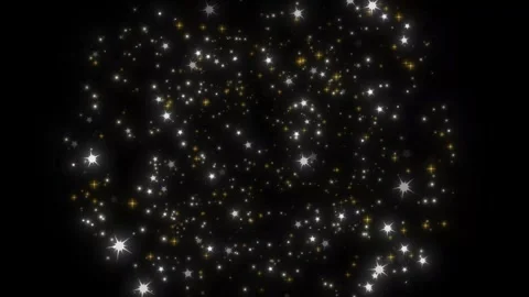 White Glitter Sparkle Trail with Pixie Dust Burst and Starlight Line Black 4K Stock Footage 344688208
