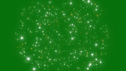 White Glitter Sparkle Trail with Pixie Dust Burst and Twinkling Stars Green 4k Stock Footage 344688228