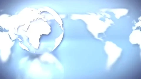 White globe moving with world map Stock-Footage 255786097
