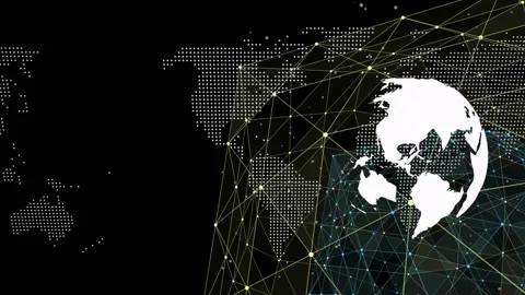 White globe rotating within wireframe on scene open, camera panning, zooming, Stock Footage 332731563