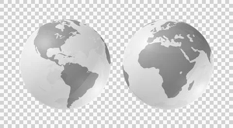 White glossy globes Stockillustratie
