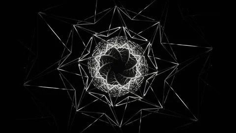 White Glossy Movable Spiral Grid Background VJ Loop in 4K Stock Footage 272460583