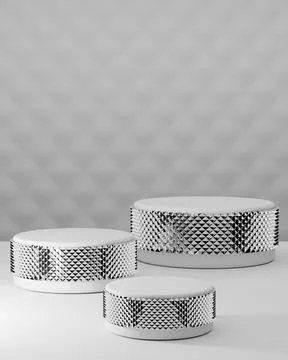 White glossy podiums. Stock Illustration
