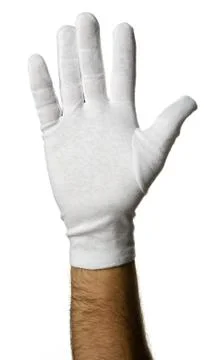 White gloved hand Foto stock