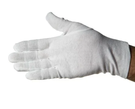White gloved hand Foto stock