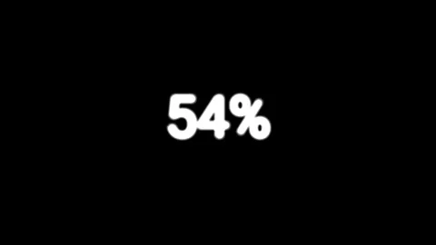 White Glowing 0–100 Percent Counter Animation on Black Background. Vídeo Stock 341815545