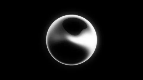 White glowing AI orb seamless loop animation with dynamic abstract motion. Stock Footage 340108976