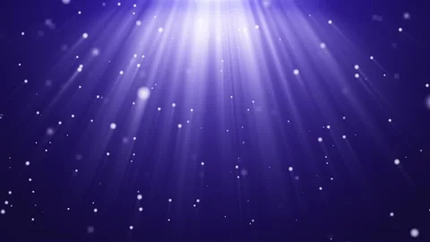 White glowing balls fly from bottom to top. Beautiful rays of light. Stock Footage 166391816
