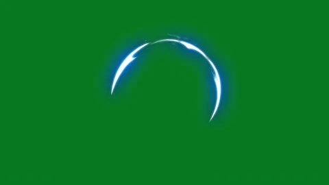 White glowing circle transition animation on green screen background for editors Stock Footage 331915730