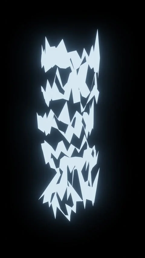White Glowing Glitch Wave on Black Abstract Background Stock Footage 342624725