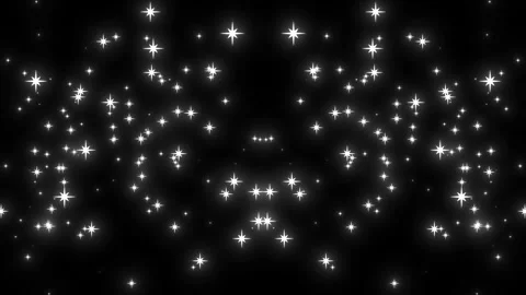 White Glowing Glitter Particle Trail Magic Sparkles Loop Black Screen 4K Vídeos de archivo 340477063