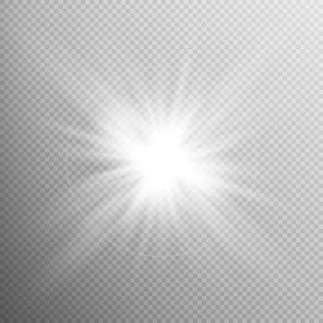 White glowing light burst effect. EPS 10 Stock Illustration