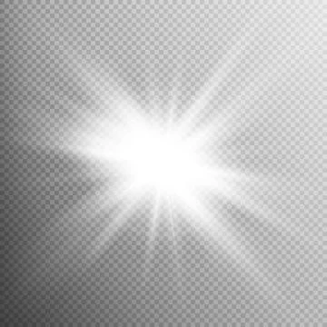 White glowing light burst effect. EPS 10 Stock Illustration