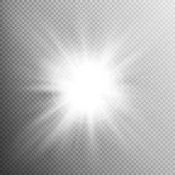 White glowing light burst effect. EPS 10 Stock Illustration
