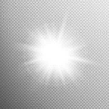 White glowing light burst effect. EPS 10 Stock Illustration