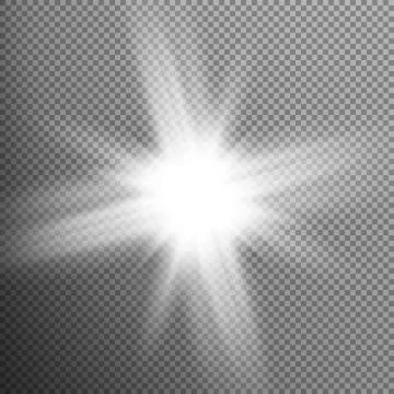 White glowing light burst effect. EPS 10 Stock Illustration