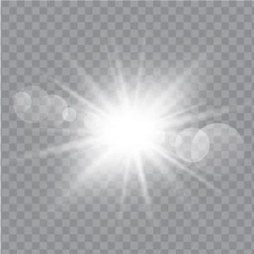 White glowing light burst explosion with transparent. Иллюстрация