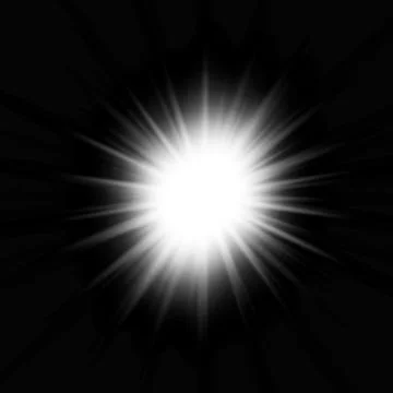 White glowing light burst explosion 库存插图
