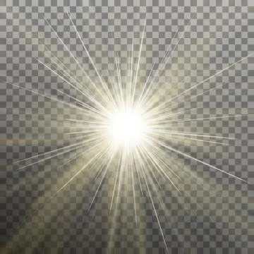White glowing light burst explosion transparent effect. EPS 10 vector 스톡 일러스트