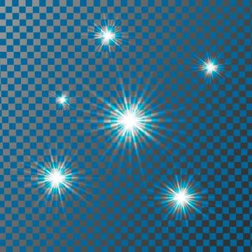 White glowing light burst explosion with transparent. Vector illustration for Stock Illustration