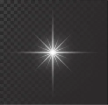 White glowing light burst explosion with transparent. Stock Illustration