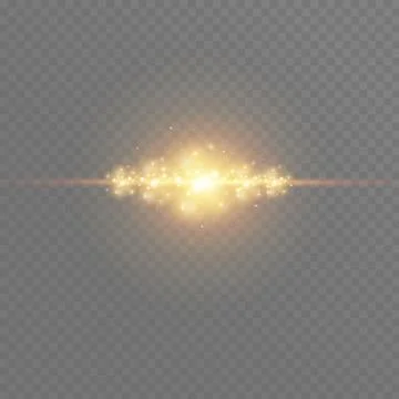 White glowing light burst explosion on transparent background. Vector Stock Illustration