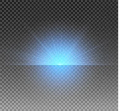 White glowing light burst explosion on transparent background. Vector Stock Illustration