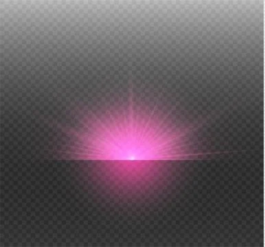 White glowing light burst explosion on transparent background. Vector Illustrazione stock