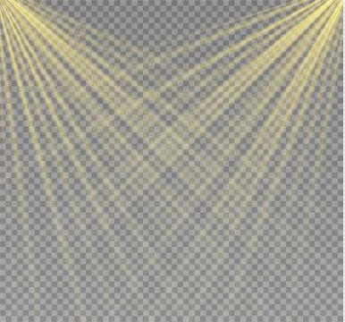 White glowing light burst explosion on transparent background. Vector Stock Illustration