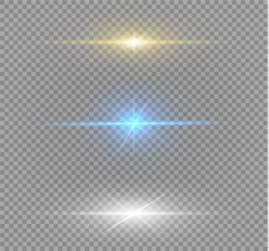 White glowing light burst explosion on transparent background. Vector Stock Illustration