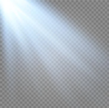 White glowing light burst explosion on transparent background. Vector Stock Illustration