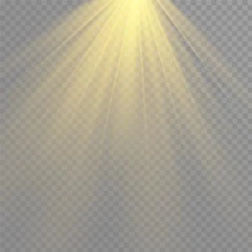 White glowing light burst explosion on transparent background. Vector Stock Illustration