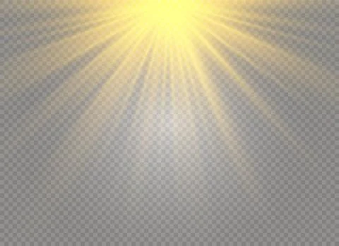 White glowing light burst explosion on transparent background. Vector Stock Illustration