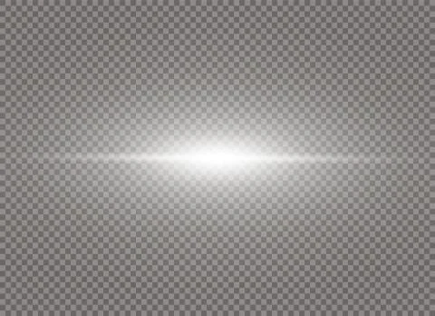 White glowing light burst explosion on transparent background. Vector Stock Illustration