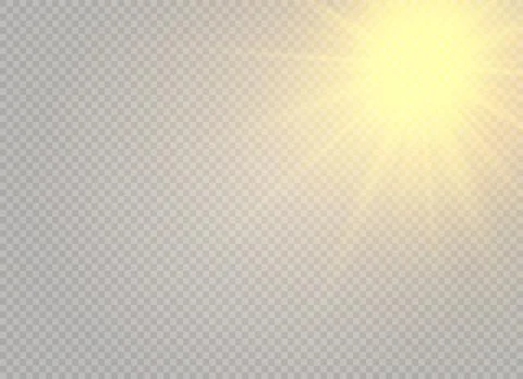 White glowing light burst explosion on transparent background. Vector Stock Illustration