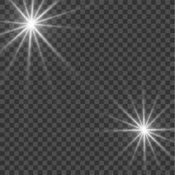 White glowing light burst explosion with transparent. Vector illustration for Stock Illustration