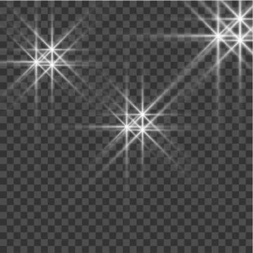 White glowing light burst explosion with transparent. Vector illustration for Illustrazione stock