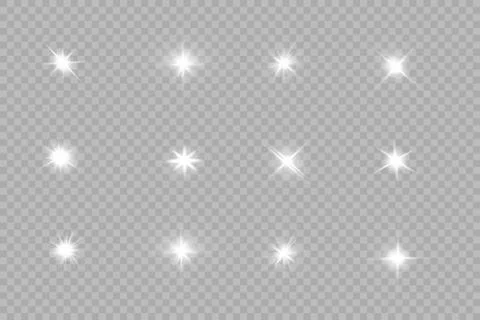 White glowing light explodes Stock Illustration