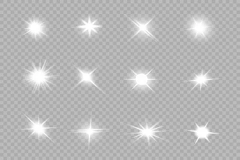 White glowing light explodes Illustrazione stock