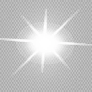 White glowing light explodes Stock Illustration