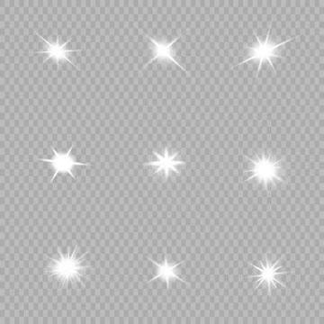 White glowing light explodes Stock Illustration