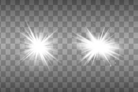 White glowing light explodes Stock Illustration