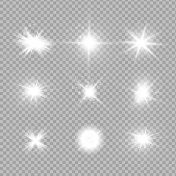 White glowing light explodes Stock Illustration