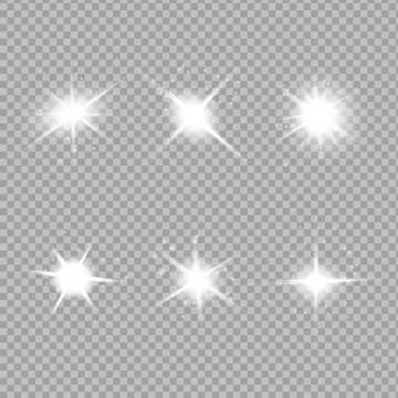 White glowing light explodes Stock Illustration