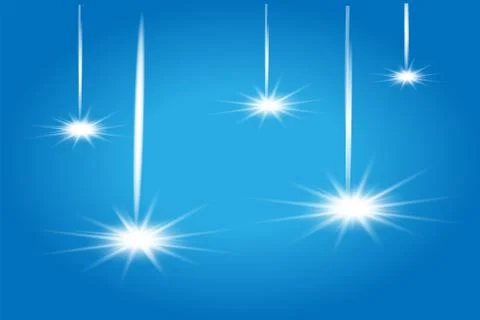 White glowing light explodes Stock Illustration